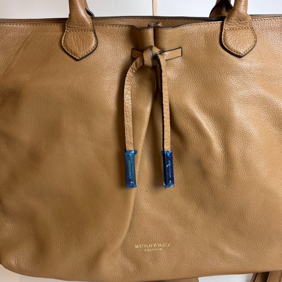 BURBERRY 棕色皮革兩用托特包-7