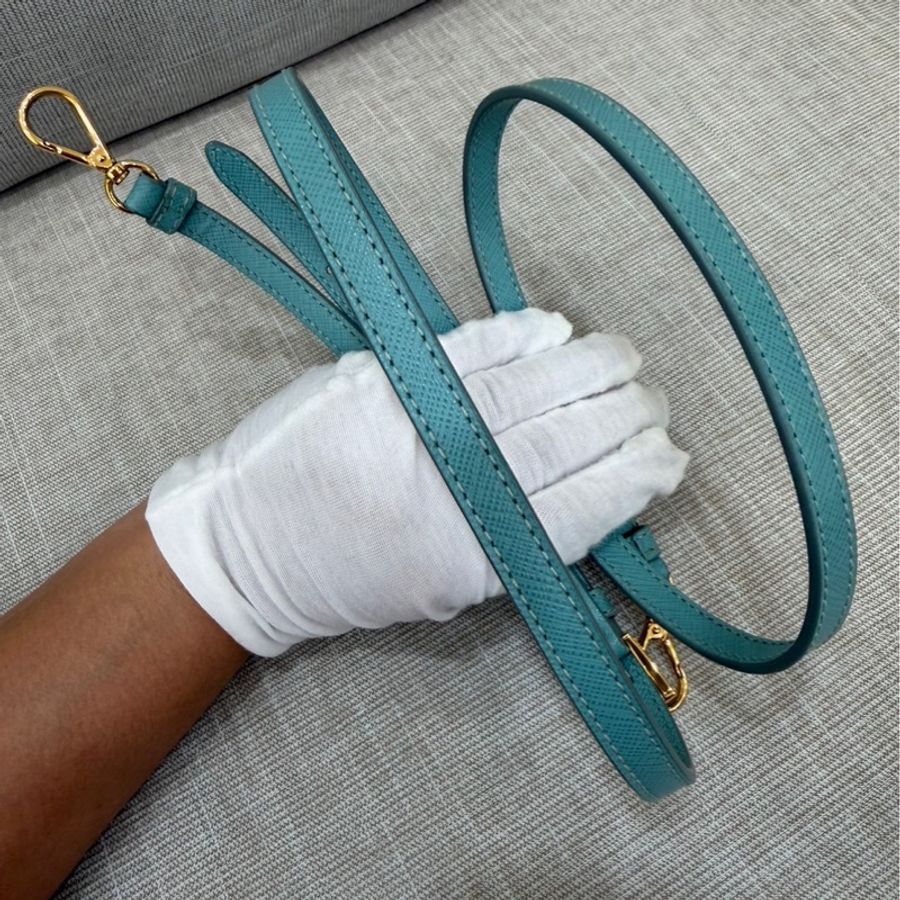 PRADA 貝殼包 手提包 斜背包淺藍色-41