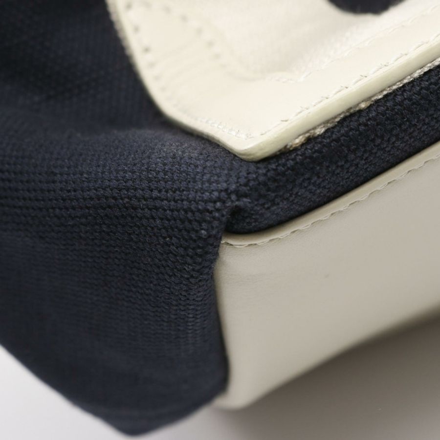 BALENCIAGA 海軍藍 CABAS S 手提包 339933 帆布皮革 海軍藍 白色 二手 女士-4