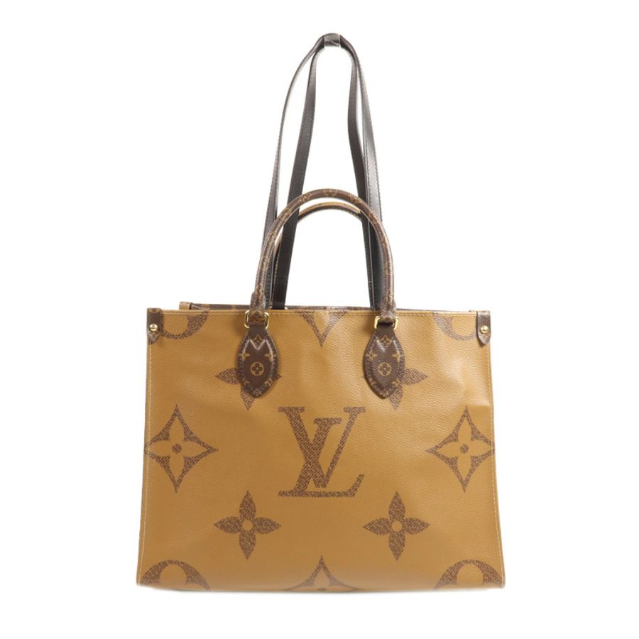 LOUIS VUITTON Monogram Giant On The Go MM金扣手挽肩背兩用袋-1