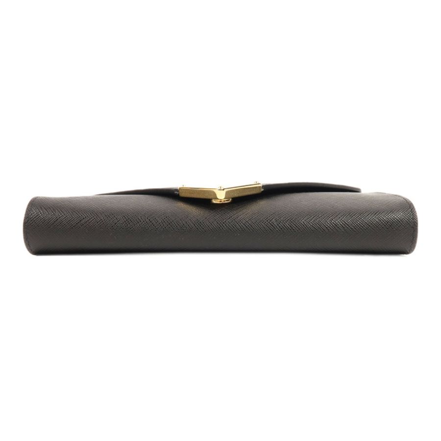 PRADA 牛皮皮革Chain Shoulder金扣鏈帶肩背袋-3