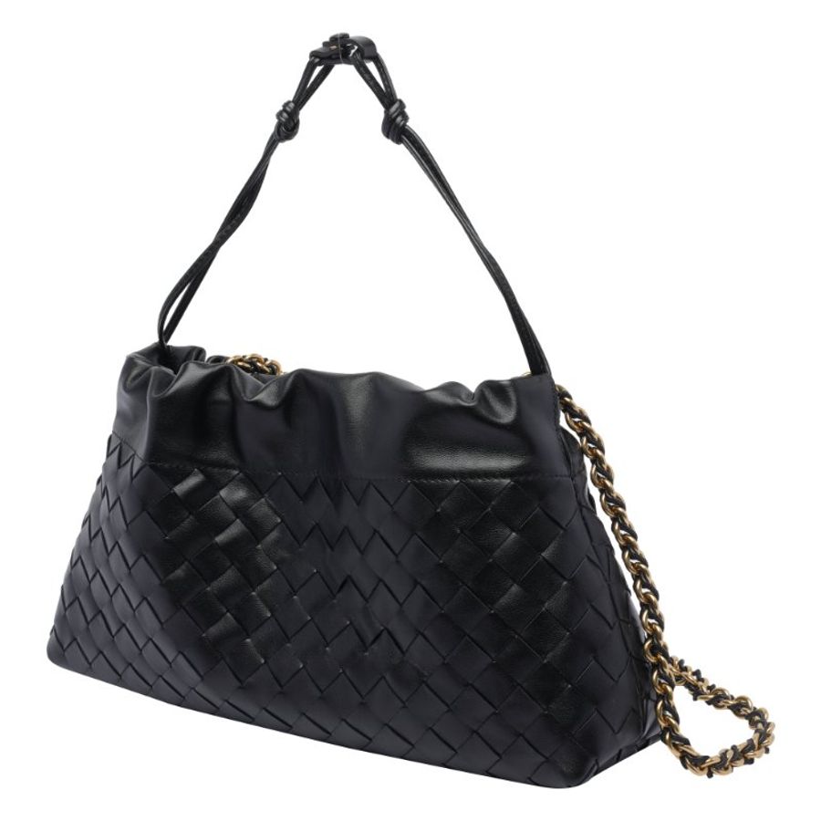 🎉新品好折扣✨Bottega Veneta 839394 Dustbag Notte 皮革束口肩背包 黑色-12