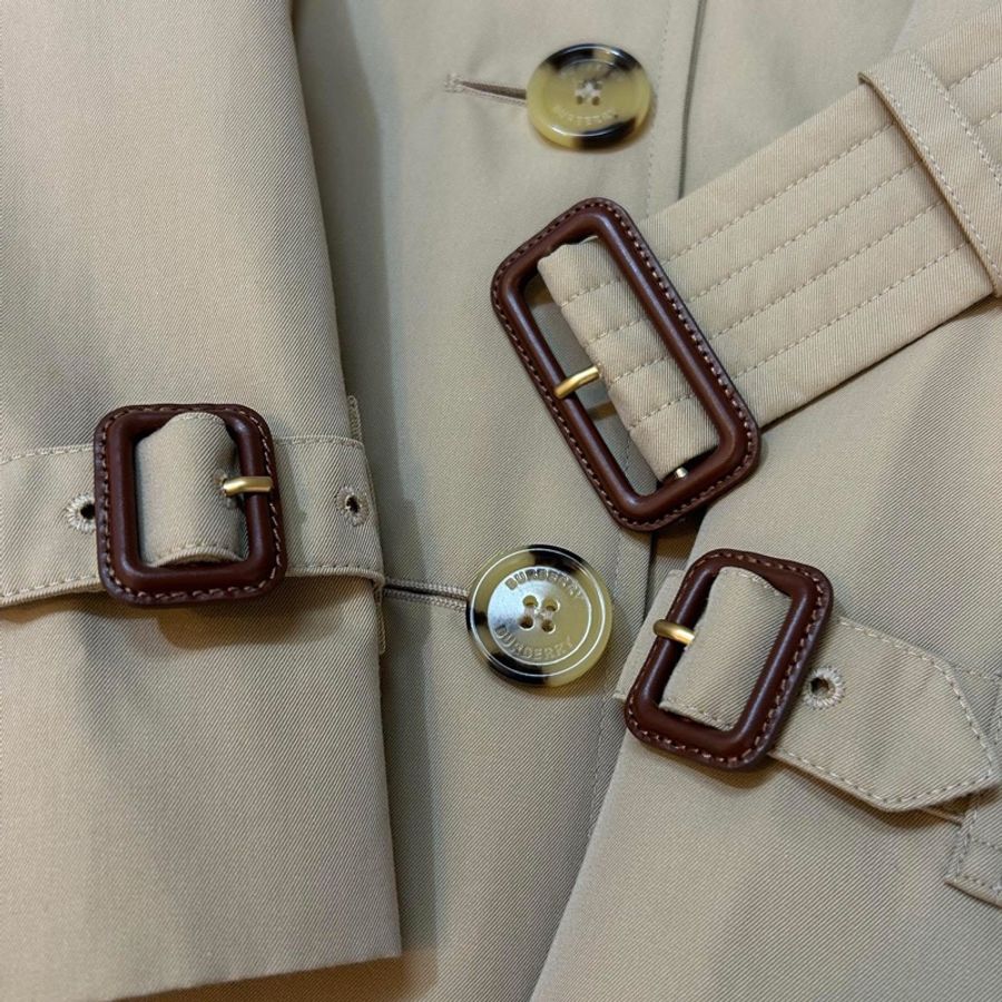 BURBERRY英國蜜色長風衣UK8-8