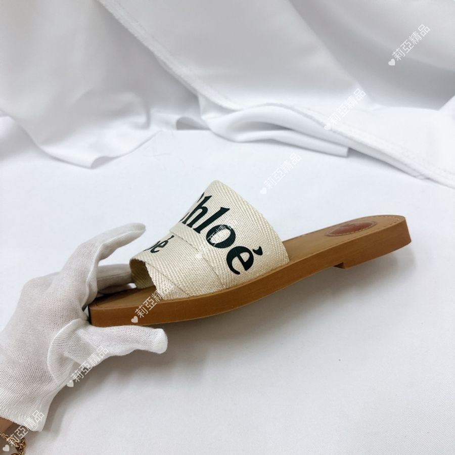 莉亞精品♡ Chloe 涼鞋黑字#37 二手美鞋-7