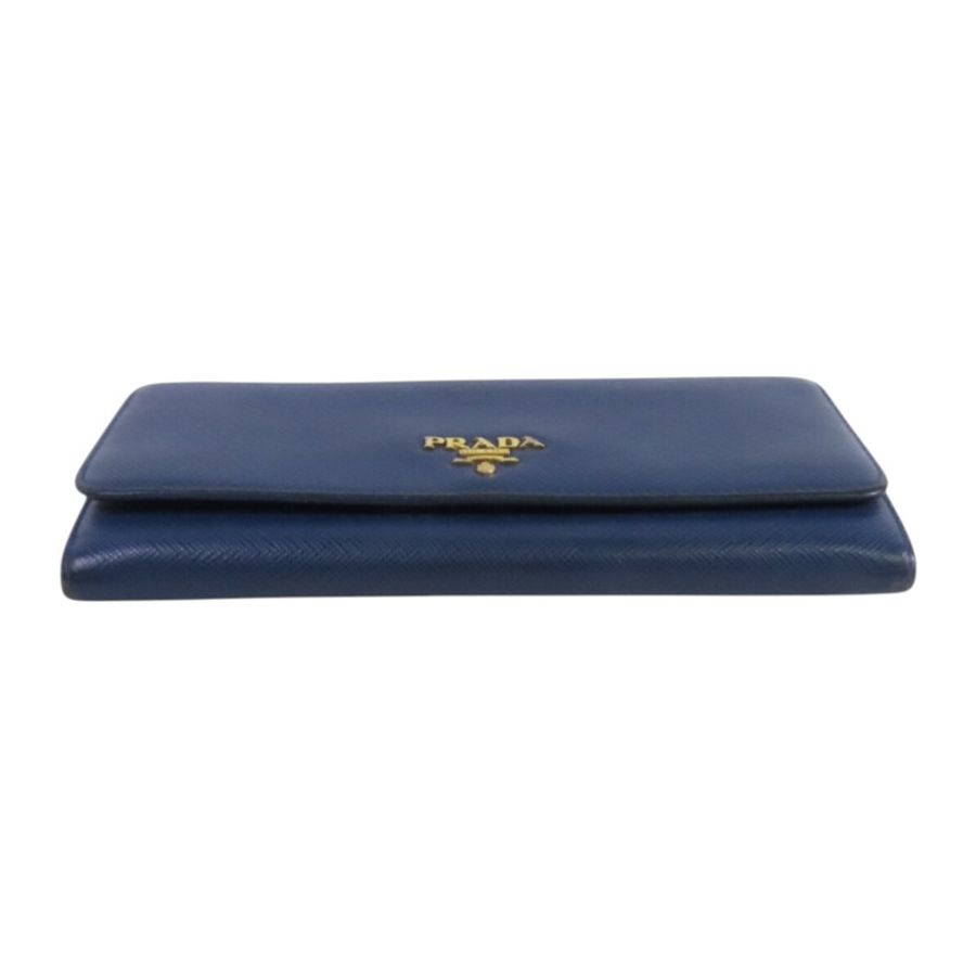 PRADA Saffiano皮革Long Wallet金扣長錢包-17