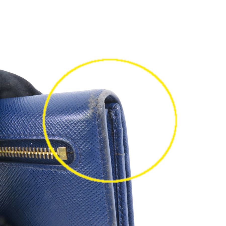 PRADA Saffiano皮革Long Wallet金扣長錢包-19