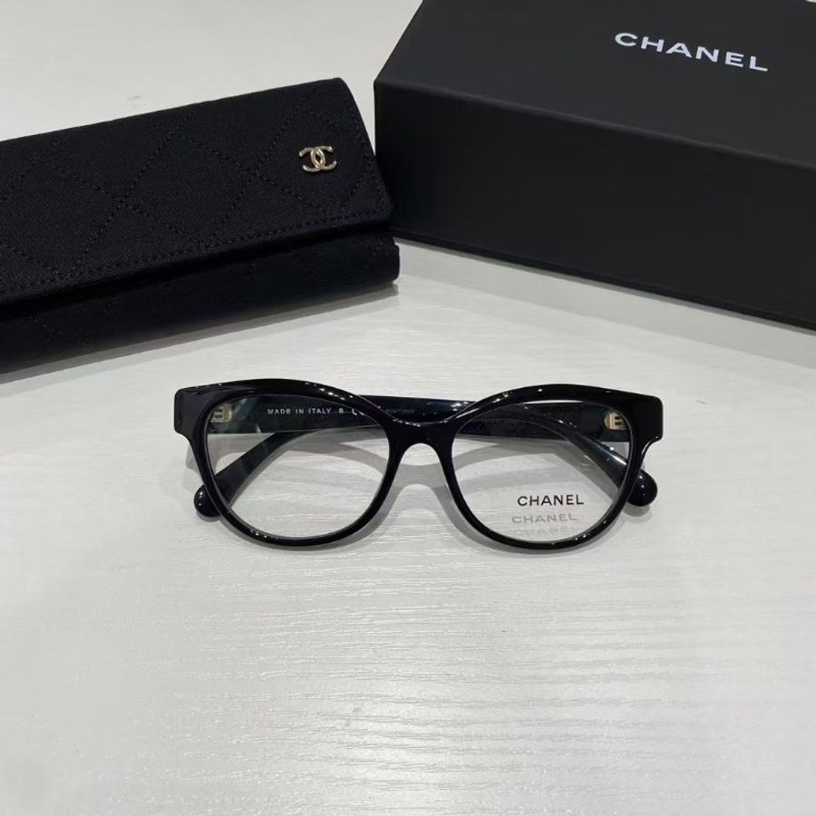 Chanel CH3440 貓眼設計遮顴骨 平光眼鏡 全新全配-7