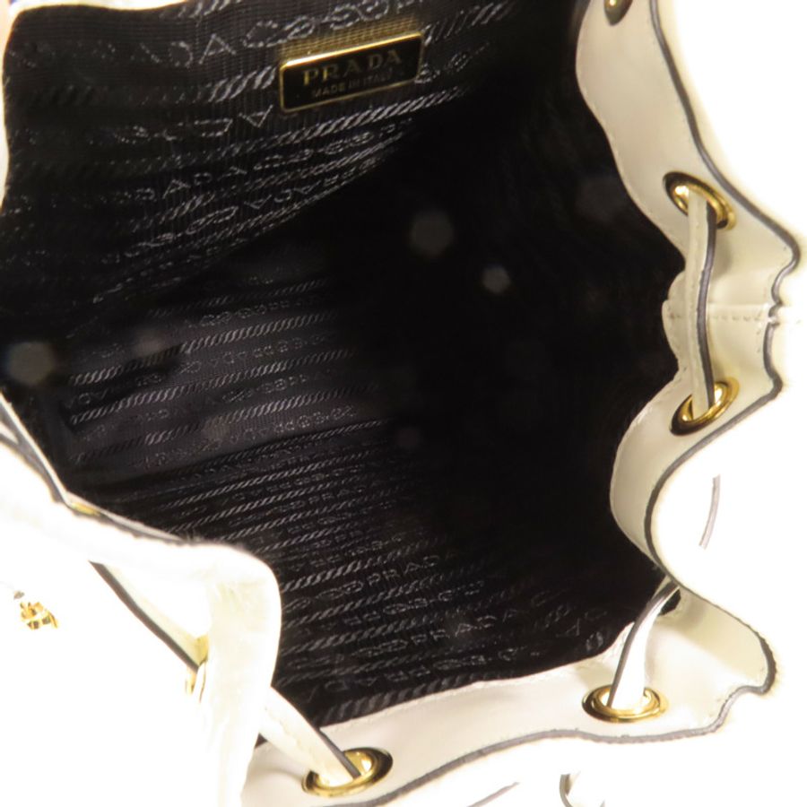 PRADA 漆皮皮革Duet NaplakBag金扣手挽肩背袋兩用袋-4