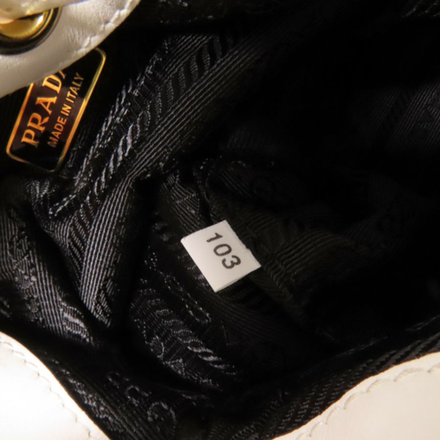 PRADA 漆皮皮革Duet NaplakBag金扣手挽肩背袋兩用袋-9