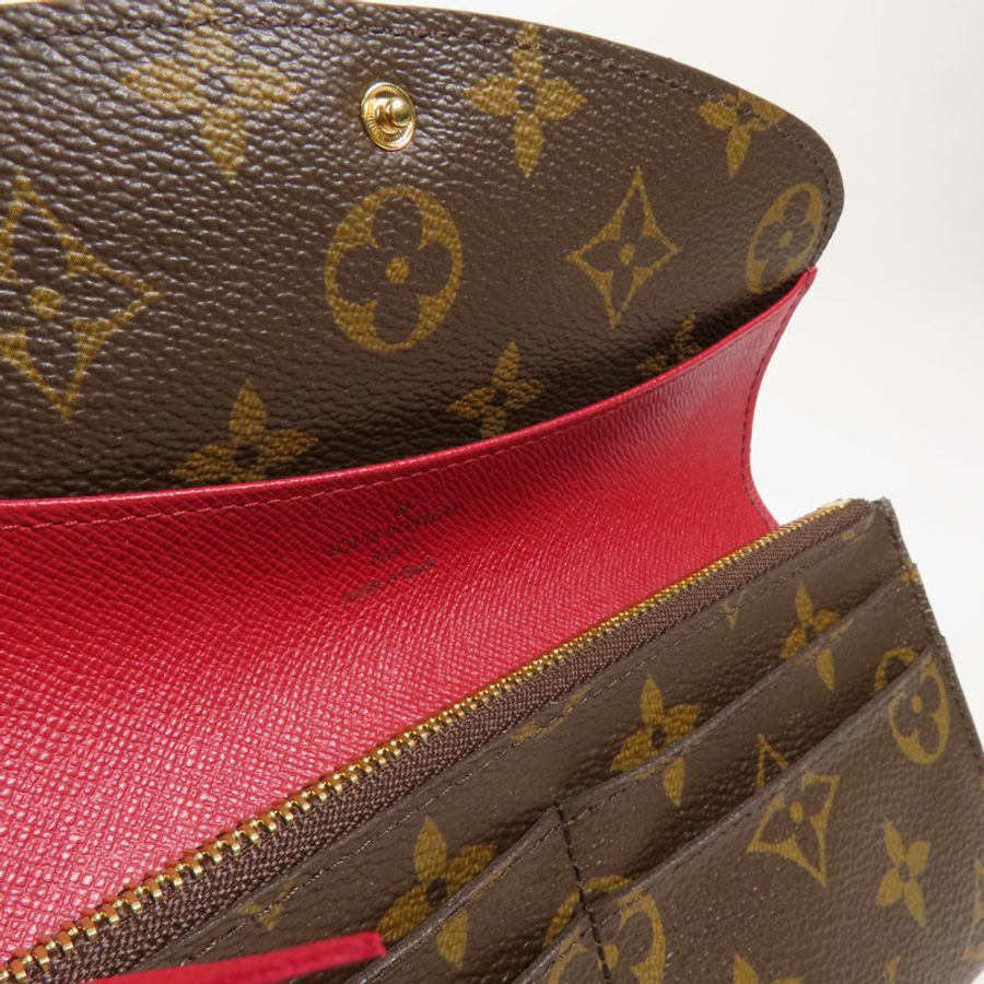 LOUIS VUITTON Monogram Emilie Long Wallet金扣長錢包-12