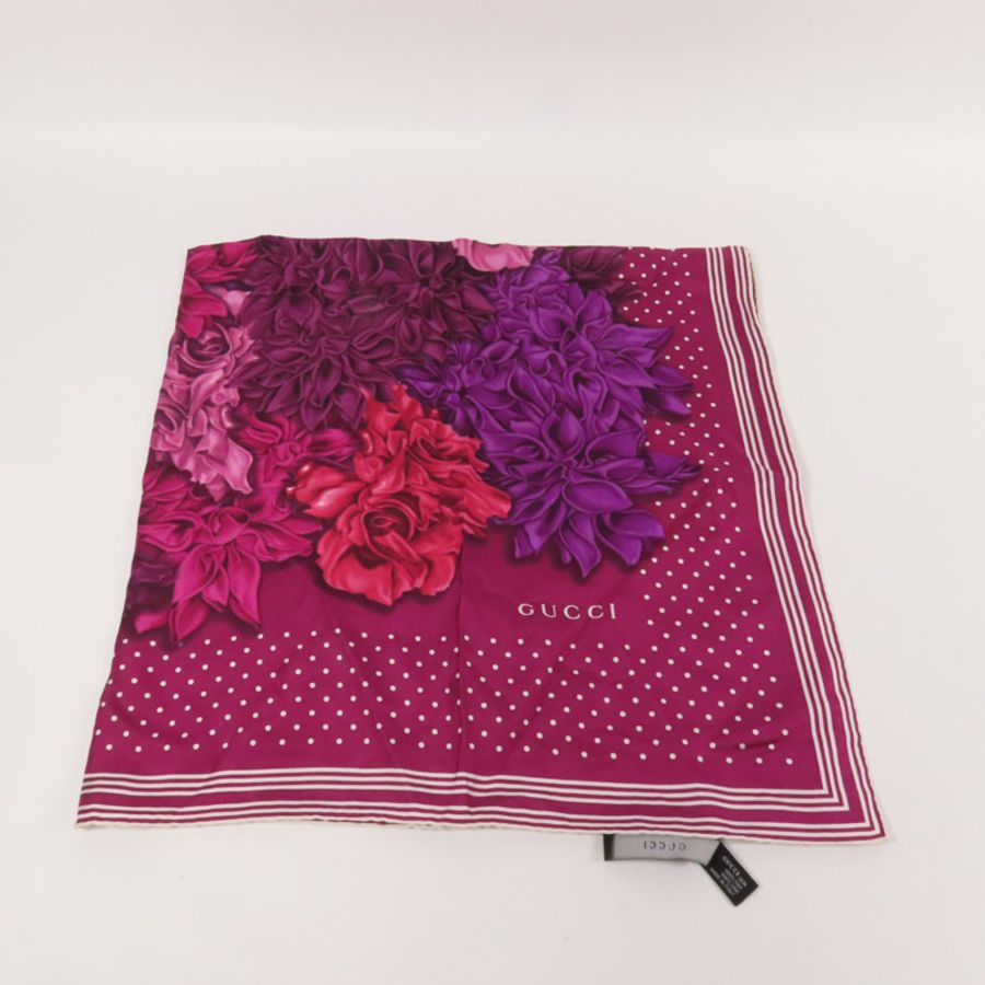 GUCCI 絲質Scarf 120x120絲巾-5