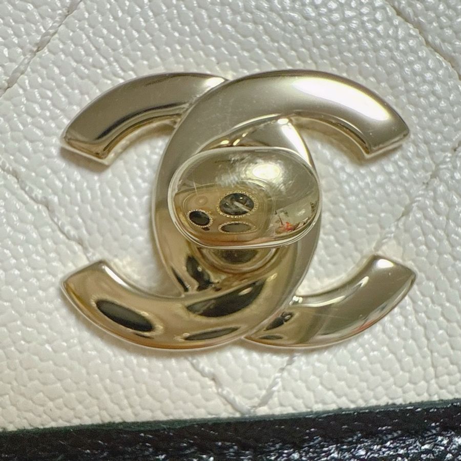 絕版品❤️氣質千金，溫柔奶油白❤️全新31開Chanel香奈兒21s半月郵差包 白色斜背鍊包 熊貓配色 鏈條包 馬鞍包 白雪公主-30