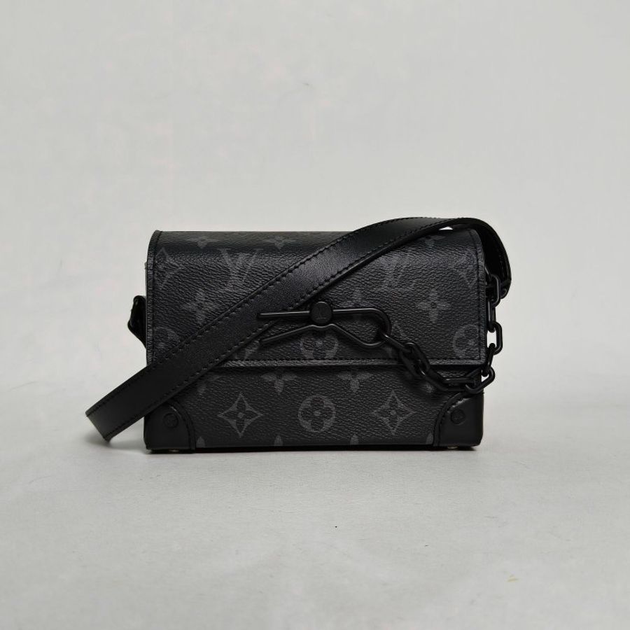 LOUIS VUITTON Steamer盒子包黑色PVC晶片肩背包-0