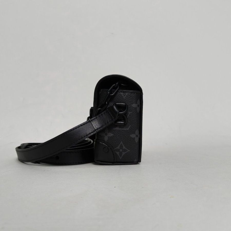 LOUIS VUITTON Steamer盒子包黑色PVC晶片肩背包-3