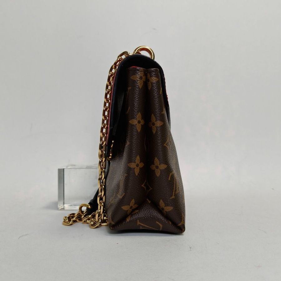 LOUIS VUITTON SAINTPLACIDE紅色PVC金扣2018老花肩背包-3
