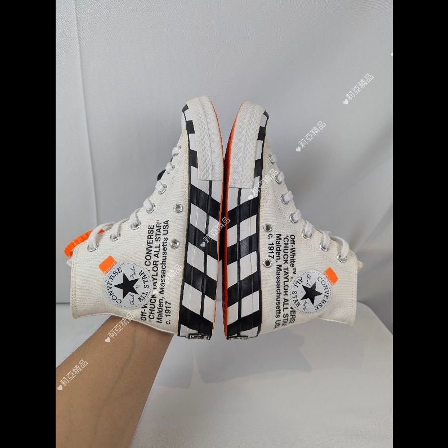 莉亞精品♡Off-White x Converse Chuck Taylor
All-Star 70 Hi 聯名款帆布鞋 二手美鞋-5