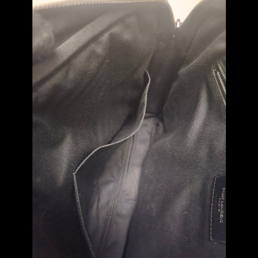 【8成新】㊣✨YSL✨(附防塵袋)SAINT LAURENT 聖羅蘭 黑色 山形紋 烤漆 相機包 文件包 電腦包 通勤包/二手精品/保證正品🌳二手樹屋🌳-45