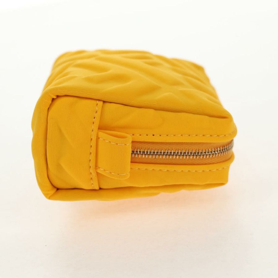 【日本直送】FENDI Zucca帆布FF壓花尼龍黃色金色正品手拿包 150880M-3