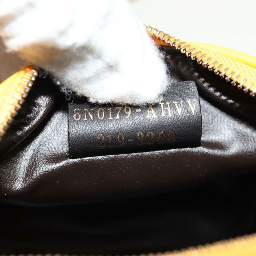 【日本直送】FENDI Zucca帆布FF壓花尼龍黃色金色正品手拿包 150880M-10