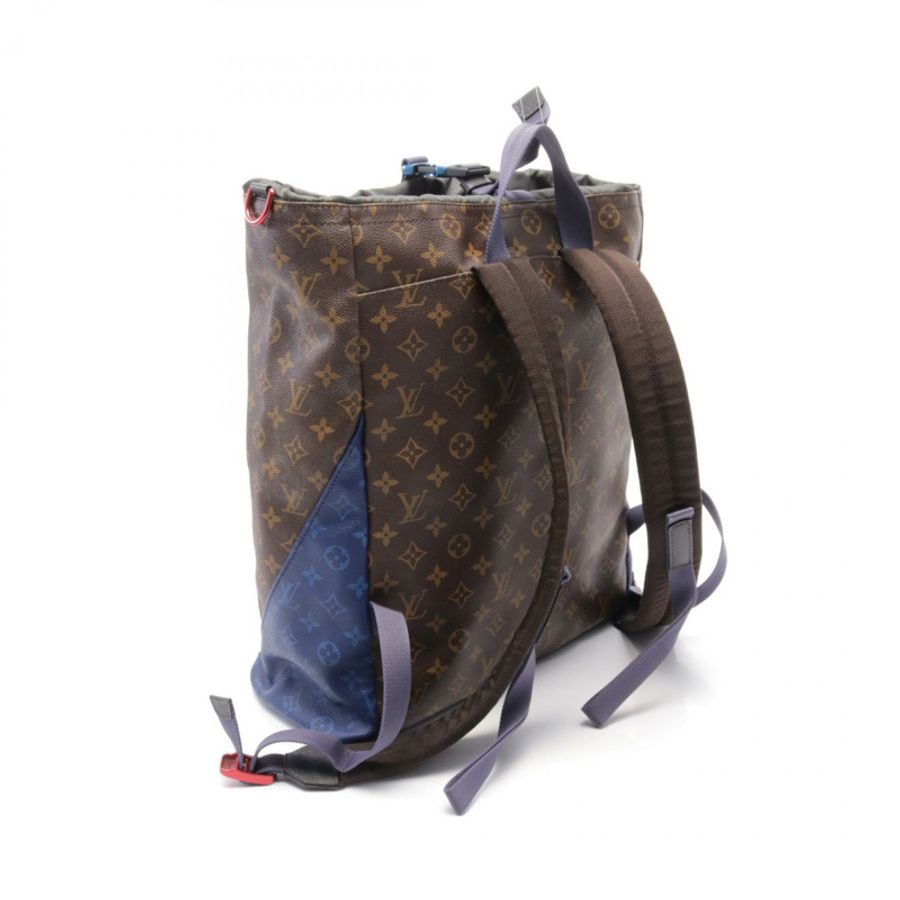 棕色 原花 帆布 Outdoor 後背包【LOUIS VUITTON LV 路易威登】 M43834-1
