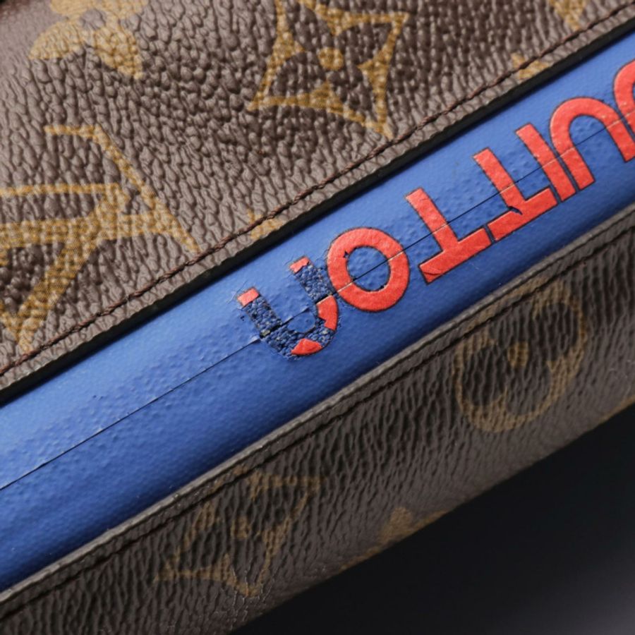 棕色 原花 帆布 Outdoor 後背包【LOUIS VUITTON LV 路易威登】 M43834-6