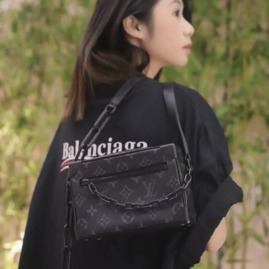 LOUIS VUITTON Mini Soft Trunk - 灰老花-9