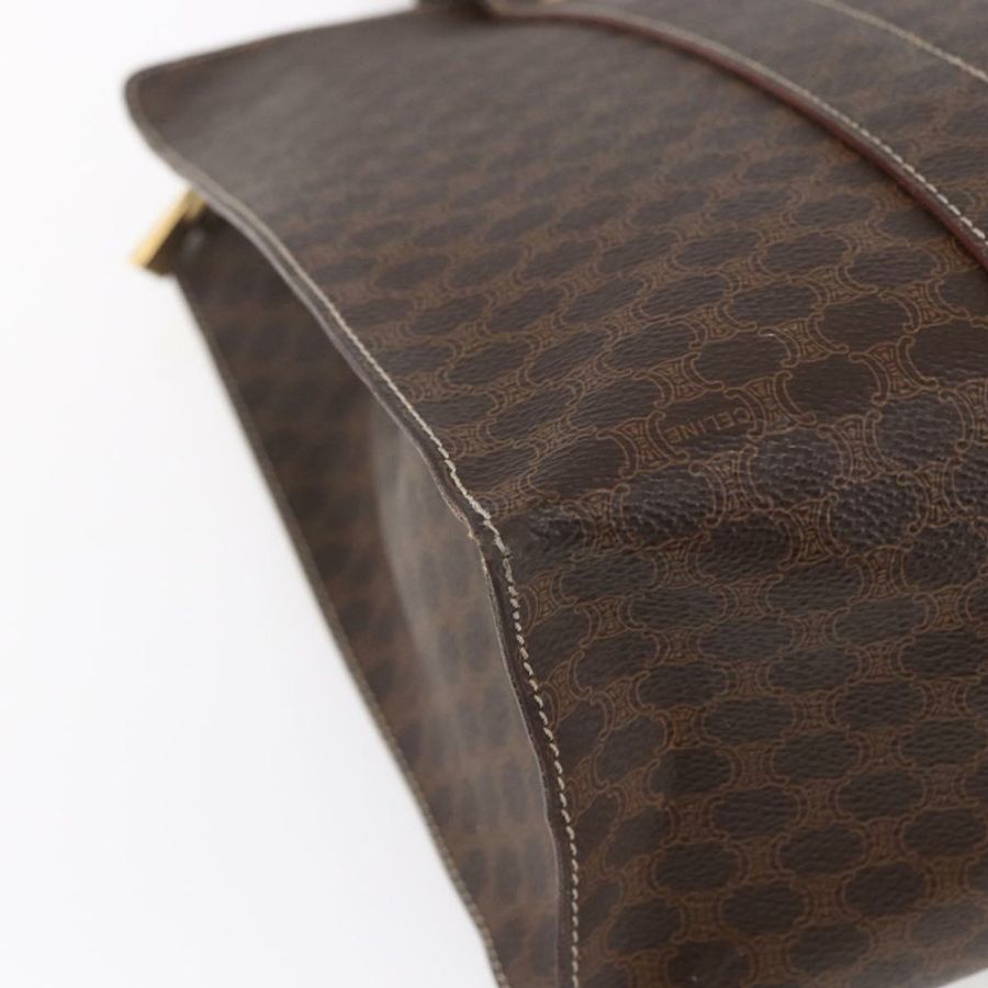 【日本直送】CELINE Macadam帆布肩背包 PVC皮革 棕色 金色 正品 149556-13