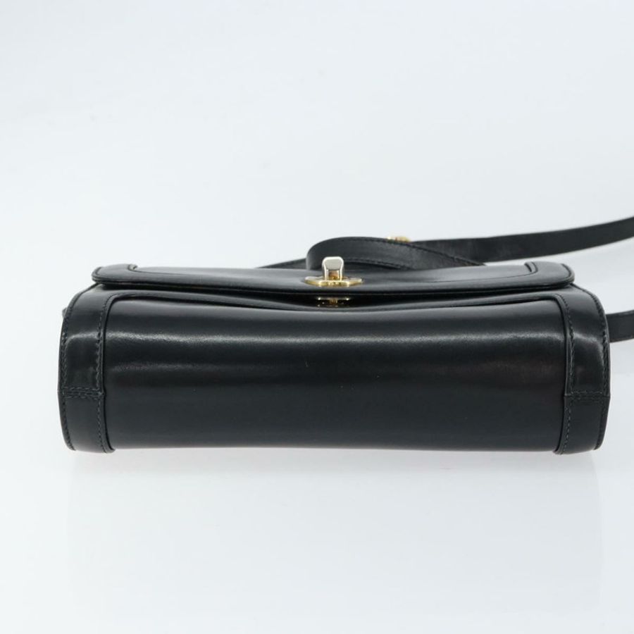 【日本直送】GUCCI 黑色金色皮革單肩包 001 256 1161 正品 ep11851-4