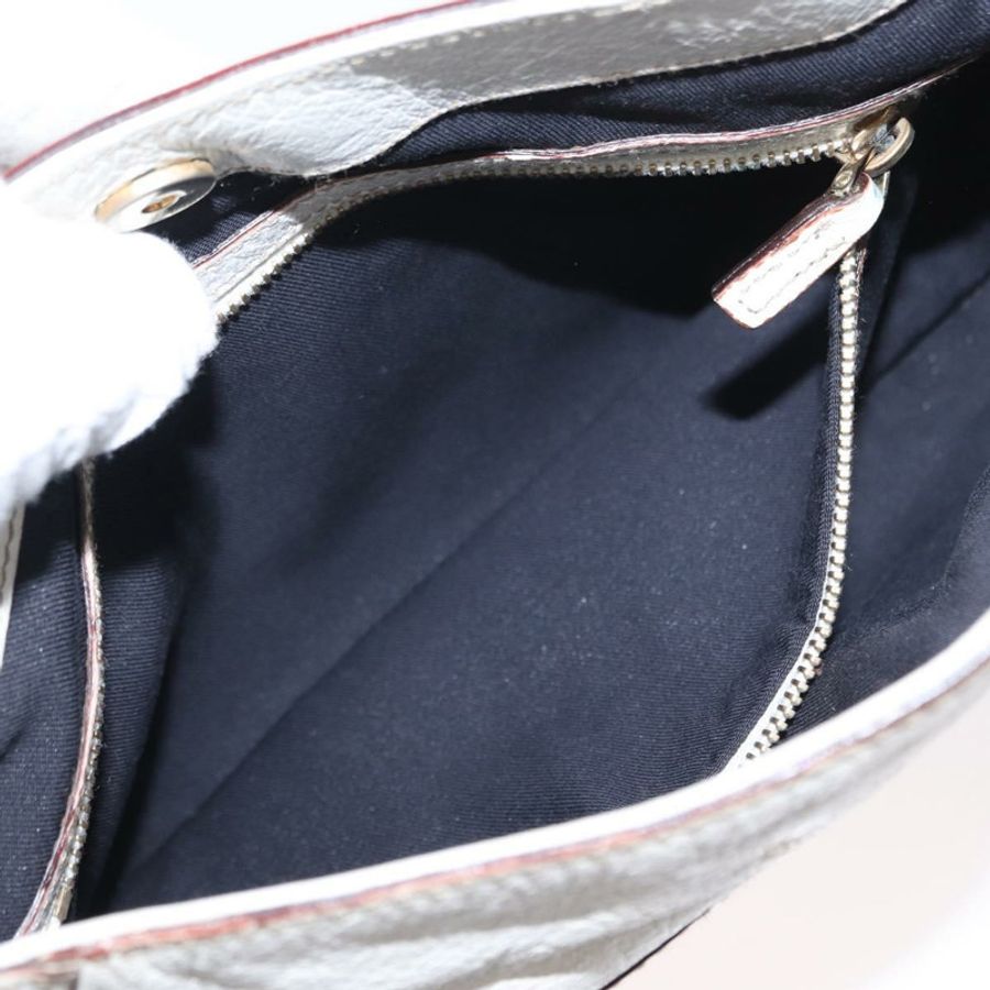 【日本直送】GUCCI Sherry Line 鏈條單肩包 皮革 白色 金色 153011 正品 ep11925-22