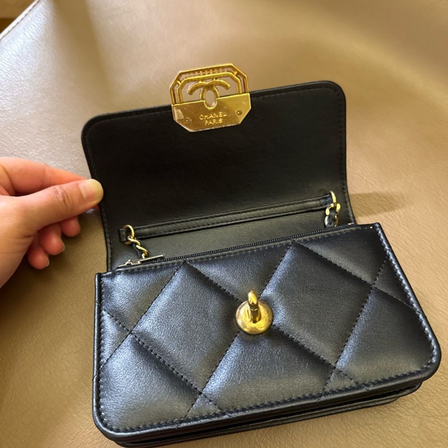 Chanel 牛皮晚宴包 麗晶購證-8