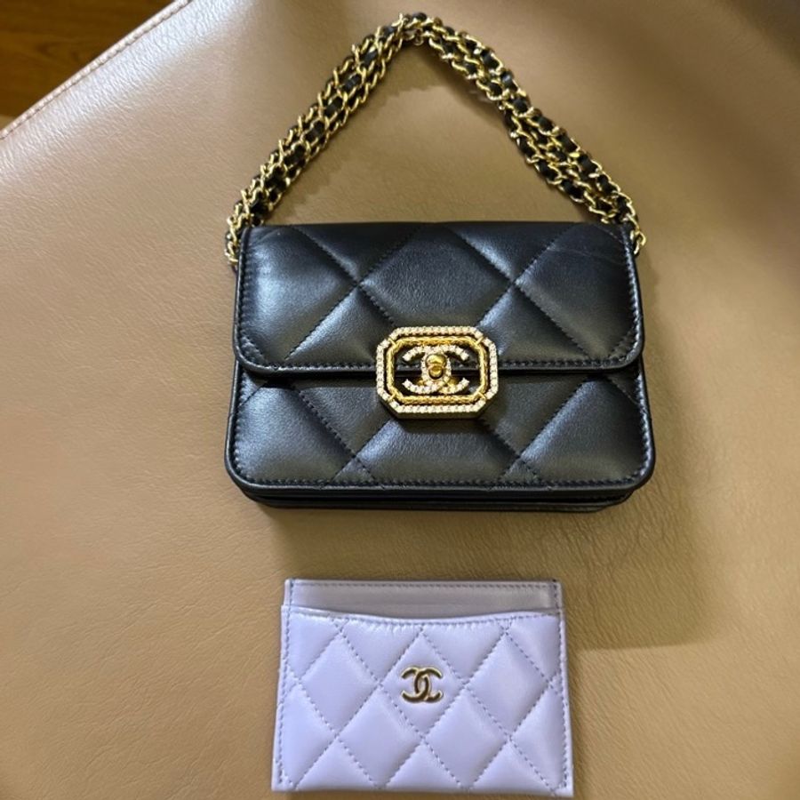Chanel 牛皮晚宴包 麗晶購證-7