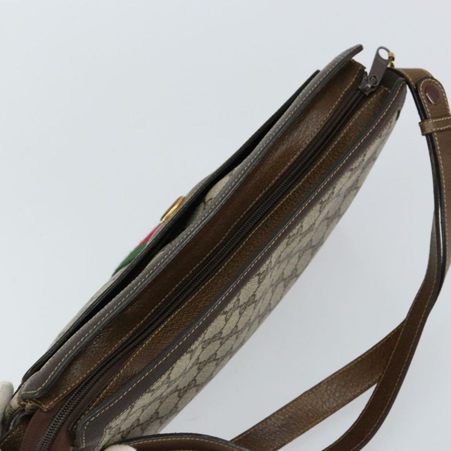【日本直送】GUCCI GG Supreme Web Sherry Line 手提包 PVC 米色 金色 14 01 4085 正品 151002-5