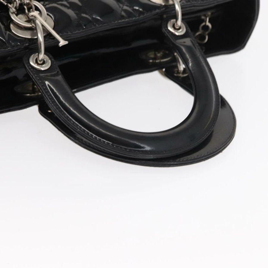 【日本直送】Christian Dior Canage 琺瑯兩用手袋 黑色銀色 正品 BA7509-6