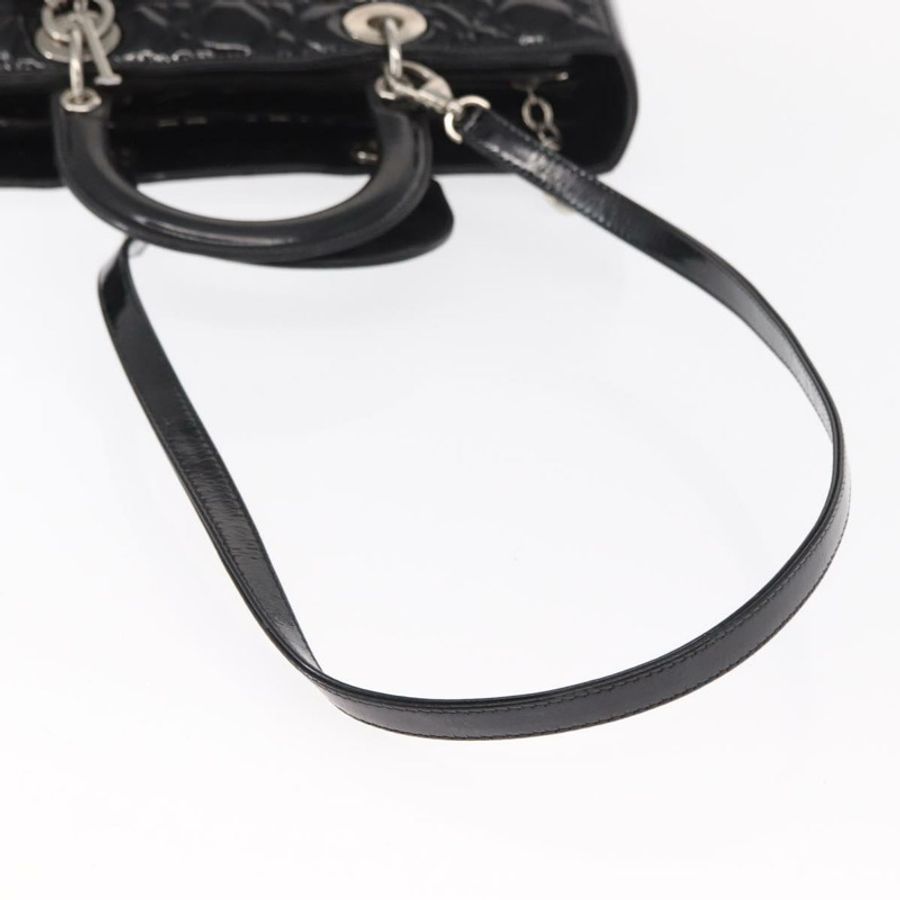 【日本直送】Christian Dior Canage 琺瑯兩用手袋 黑色銀色 正品 BA7509-7
