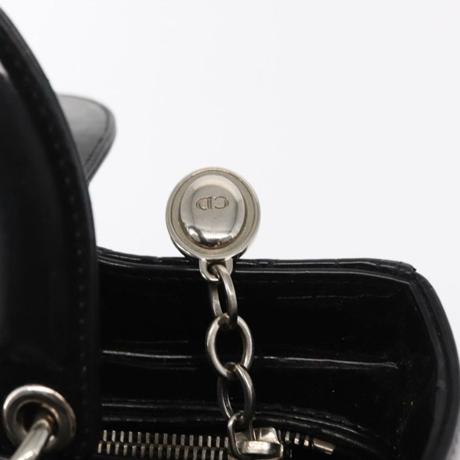 【日本直送】Christian Dior Canage 琺瑯兩用手袋 黑色銀色 正品 BA7509-8