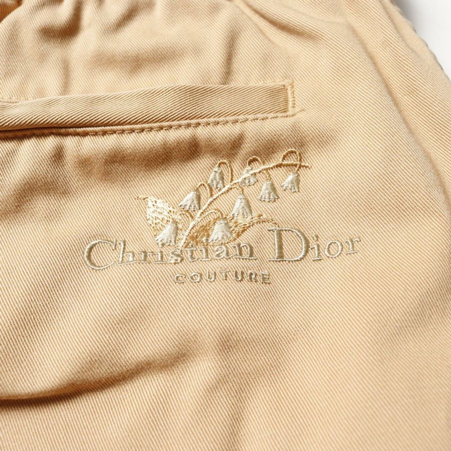 Christian Dior Couture Lily of the Valley 男士棉質長褲，棕色，46號，二手。-5
