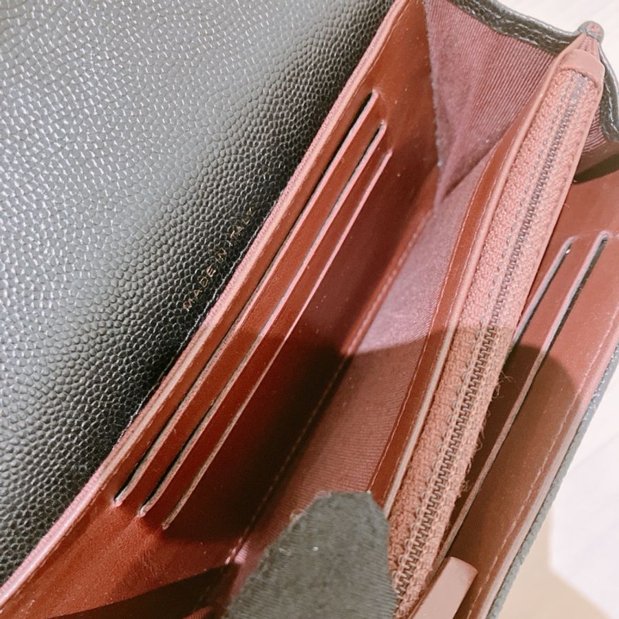 TK1832 Chanel 香奈兒黑色荔枝牛皮中長皮夾Classic Flap Small Long Wallet Caviar Black X GHW-40