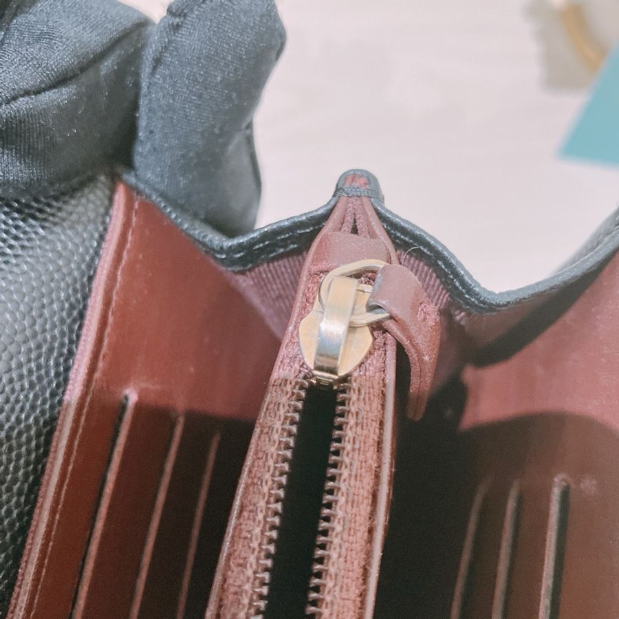 TK1832 Chanel 香奈兒黑色荔枝牛皮中長皮夾Classic Flap Small Long Wallet Caviar Black X GHW-49