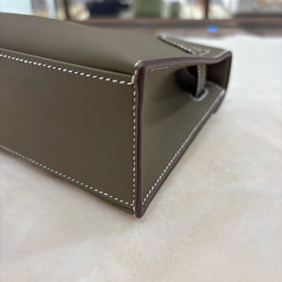 Hermes Mini Kelly Pochette 大象灰 銀扣 全新現貨-9