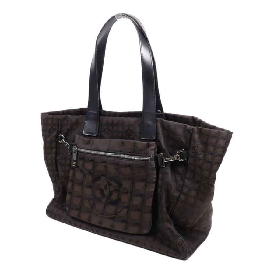 CHANEL 尼龍New Travel Line Tote Bag銀扣手挽袋-2