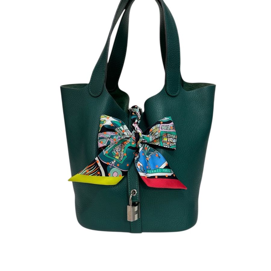 Hermès Picotin 22 T/C leather Green 綠色銀扣-6