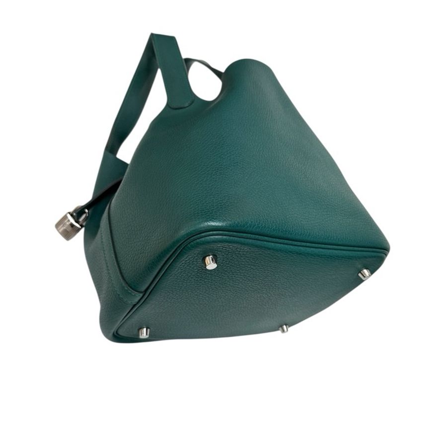 Hermès Picotin 22 T/C leather Green 綠色銀扣-8