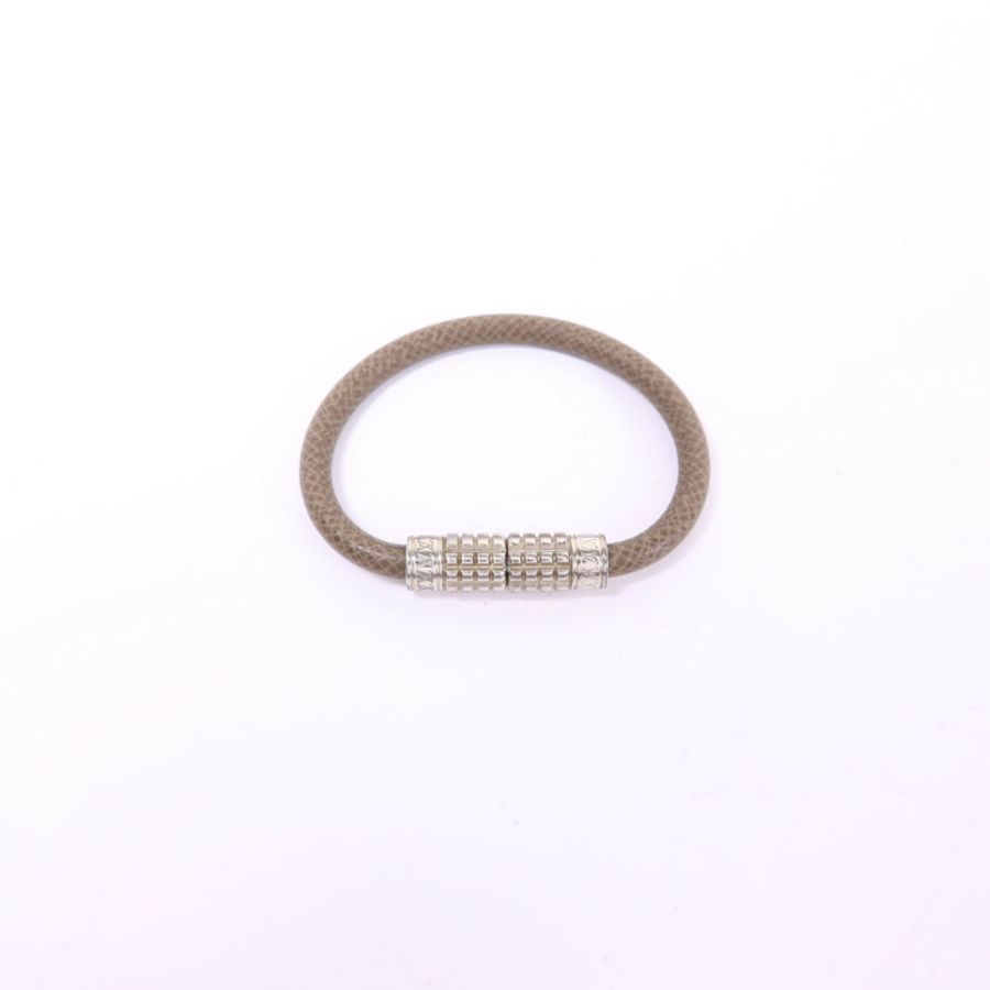 LOUIS VUITTON 皮革/金屬Digit Armband Bangle手鐲-4