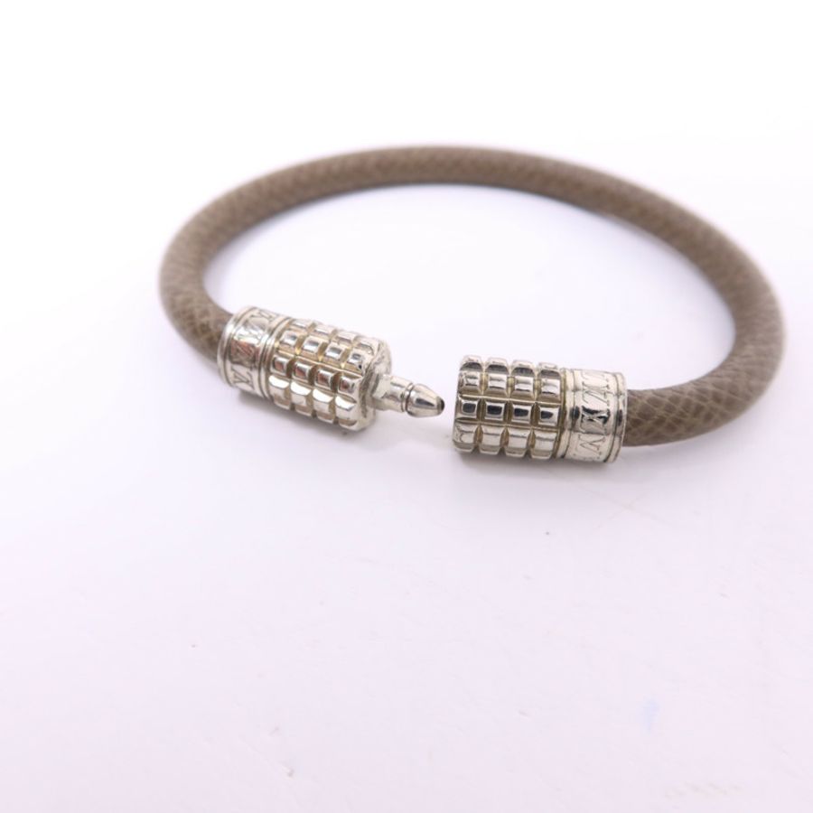 LOUIS VUITTON 皮革/金屬Digit Armband Bangle手鐲-5