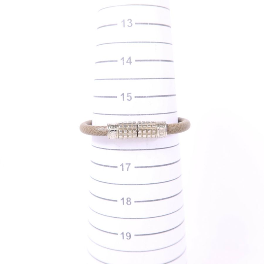 LOUIS VUITTON 皮革/金屬Digit Armband Bangle手鐲-8