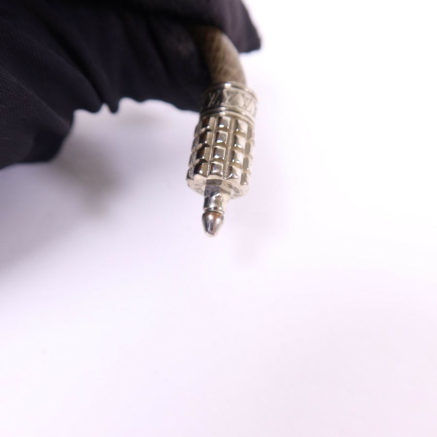 LOUIS VUITTON 皮革/金屬Digit Armband Bangle手鐲-9