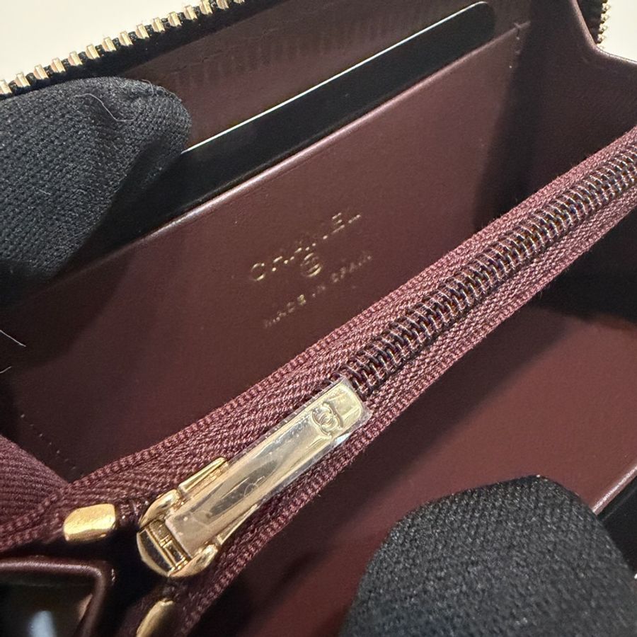 914intheair精品代購『全新全配』Chanel 香奈兒 新款大ㄇ零錢包 黑金牛 短夾-22