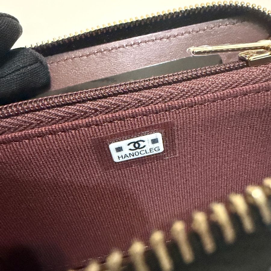 914intheair精品代購『全新全配』Chanel 香奈兒 新款大ㄇ零錢包 黑金牛 短夾-29