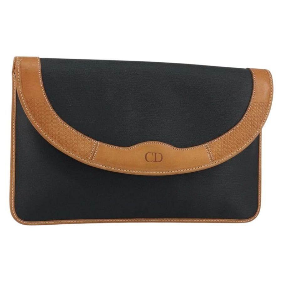 【日本直送】Christian Dior 黑色 PVC 手拿包 正品 ep11834-0