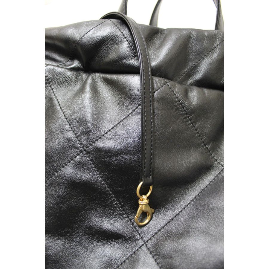 Chanel Black Chanel 22 Calfskin Leather Drawstring Chain Backpack-15